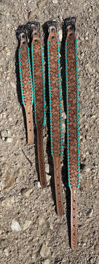 Turquoise Bloom Dog Collar