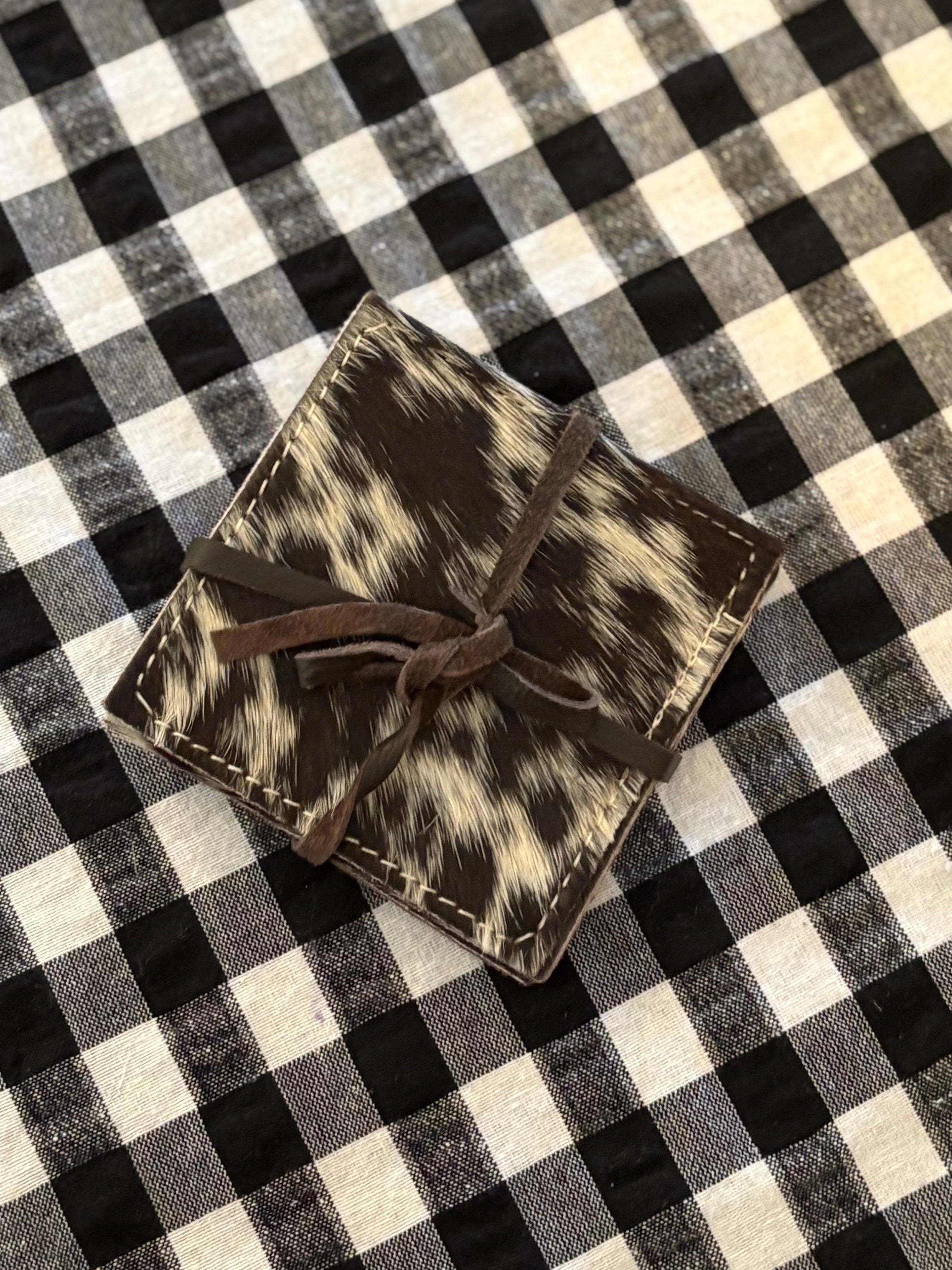 Cowhide Coasters (set of 4)