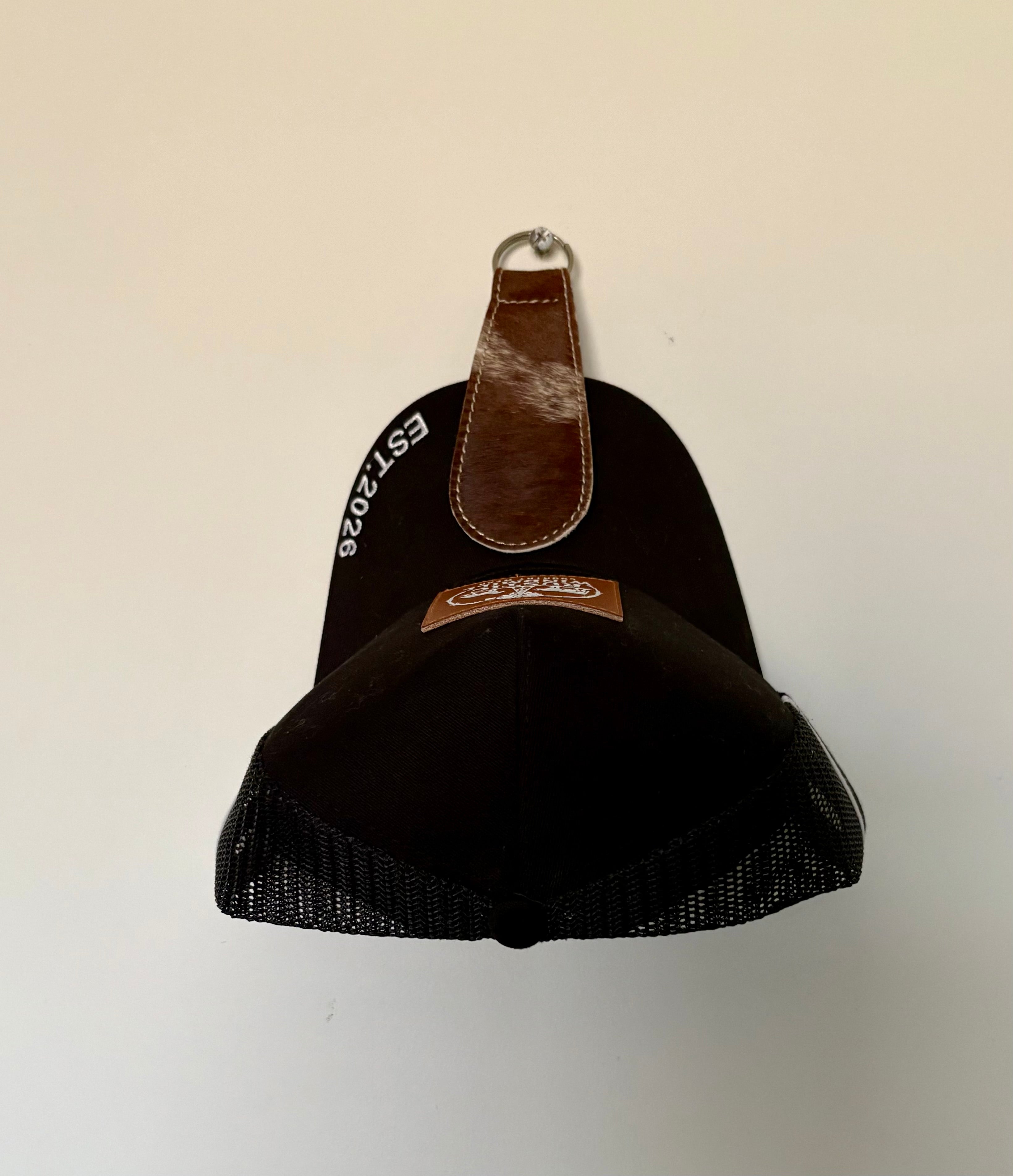 Cowhide Magnet Hat Holder