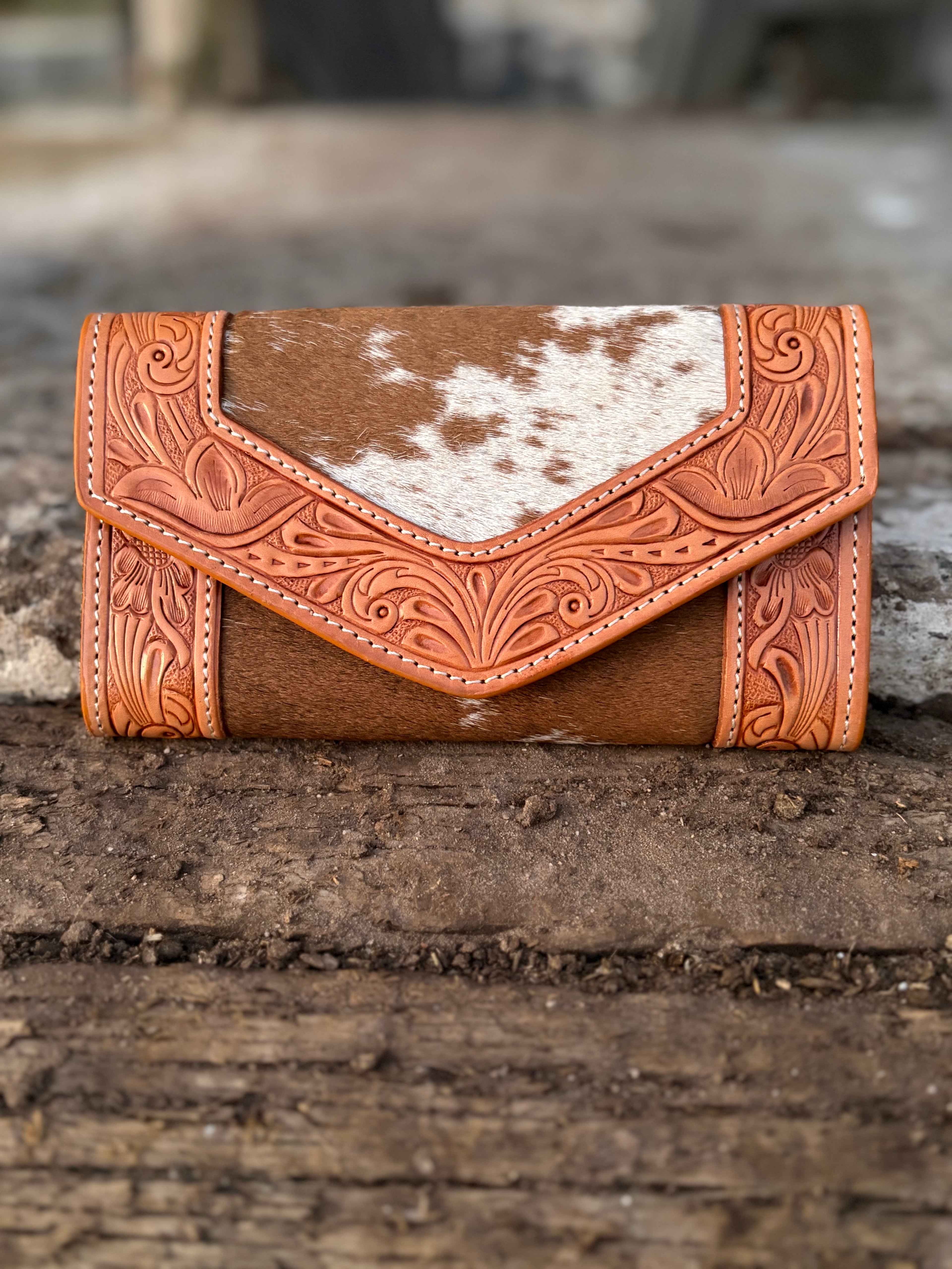 Tooled cowhide Wallet