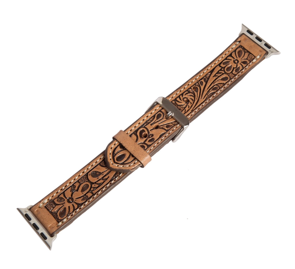Leather Tooled Apple Watch