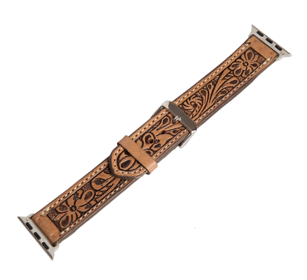 Leather Tooled Apple Watch