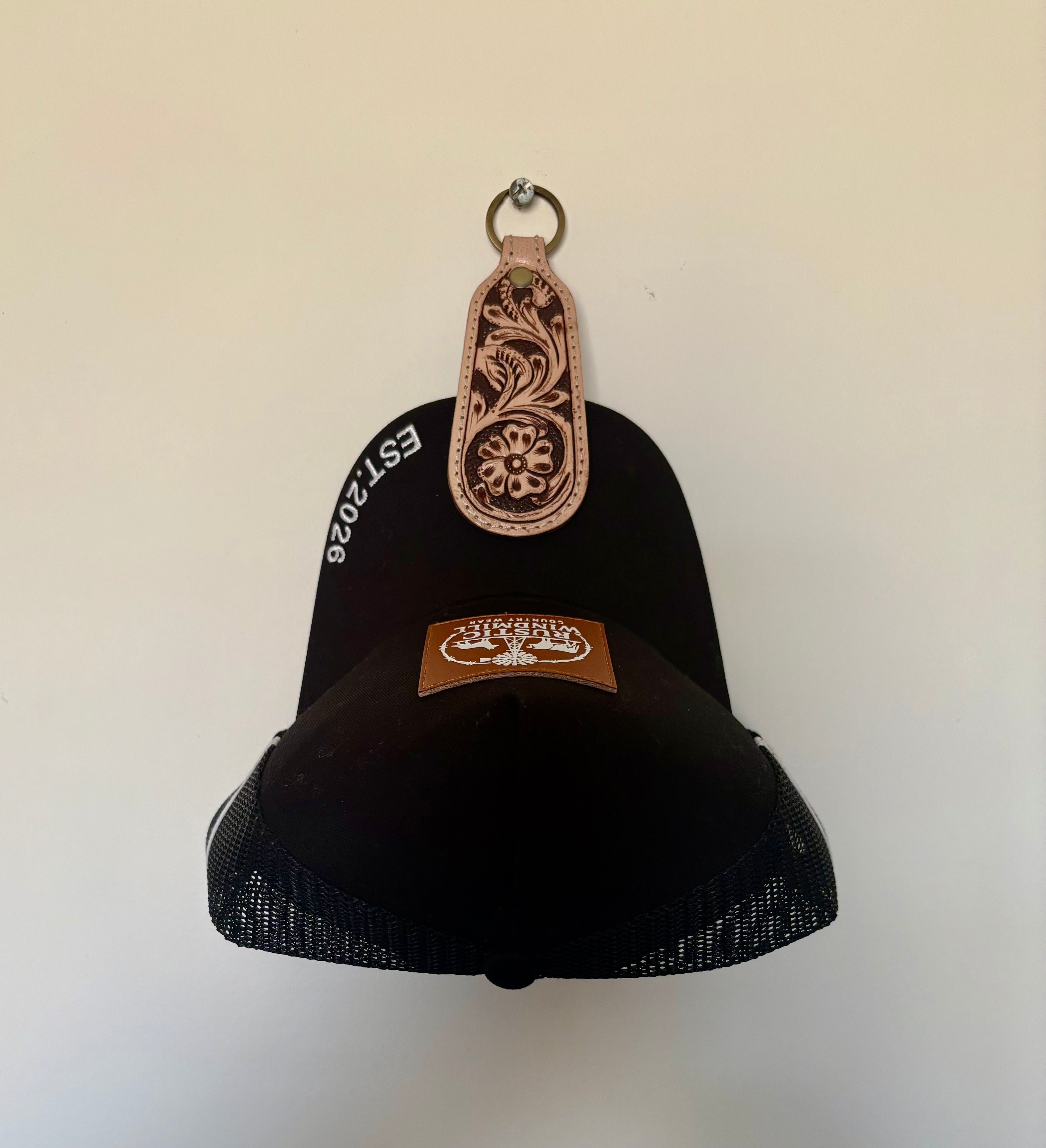 Leather Tooled Magnet Hat Holders