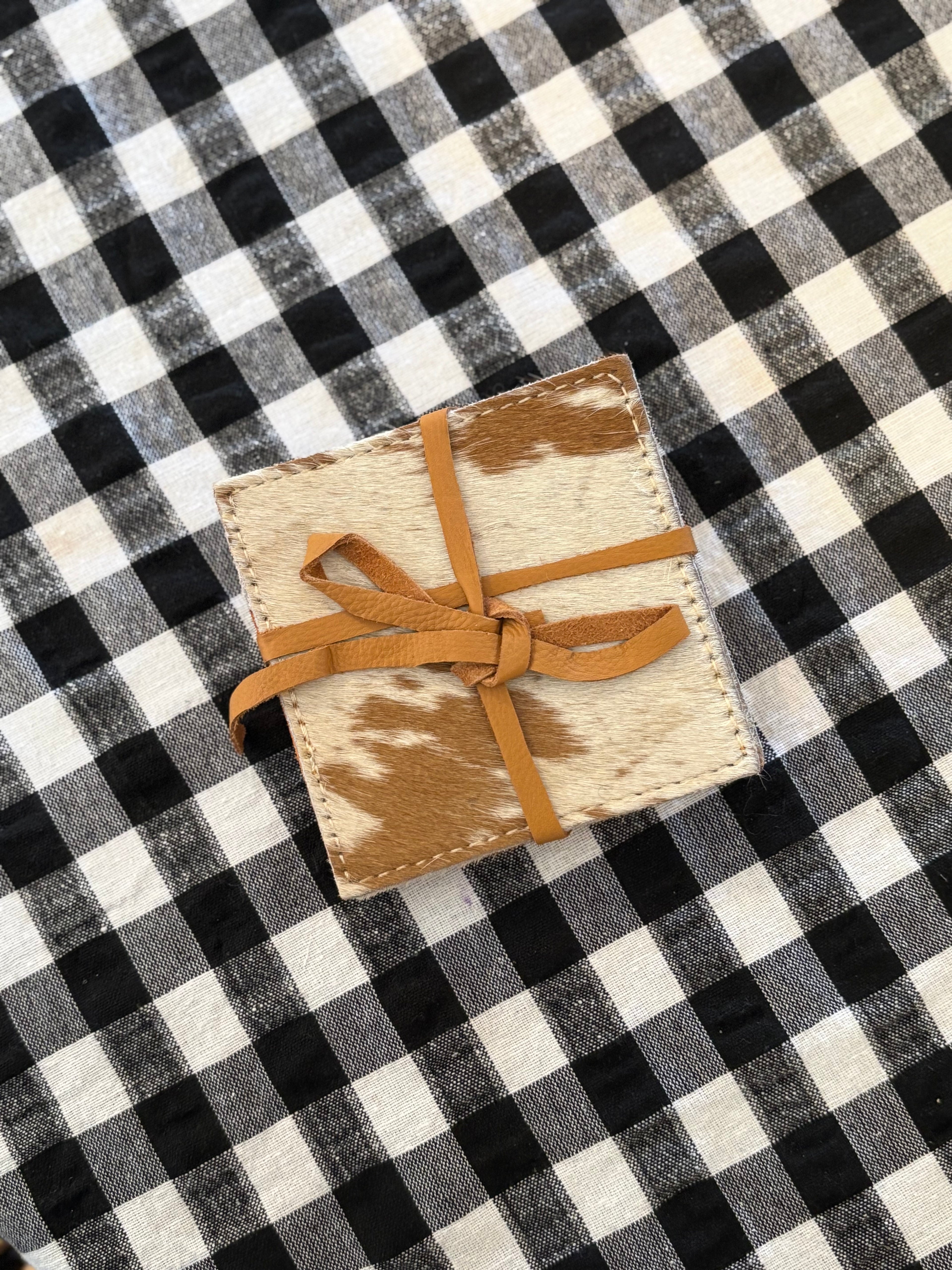 Cowhide Coasters (set of 4)