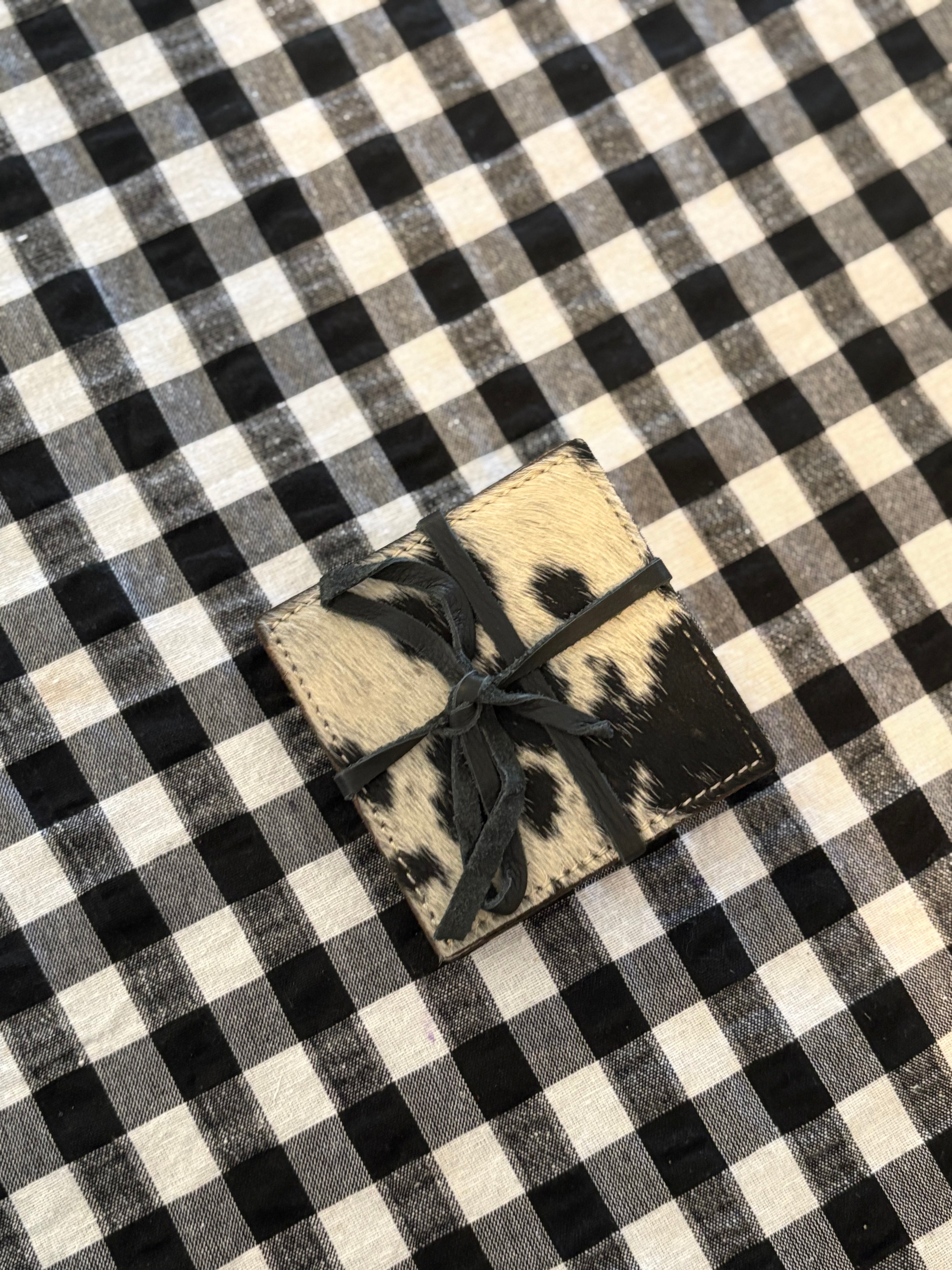 Cowhide Coasters (set of 4)