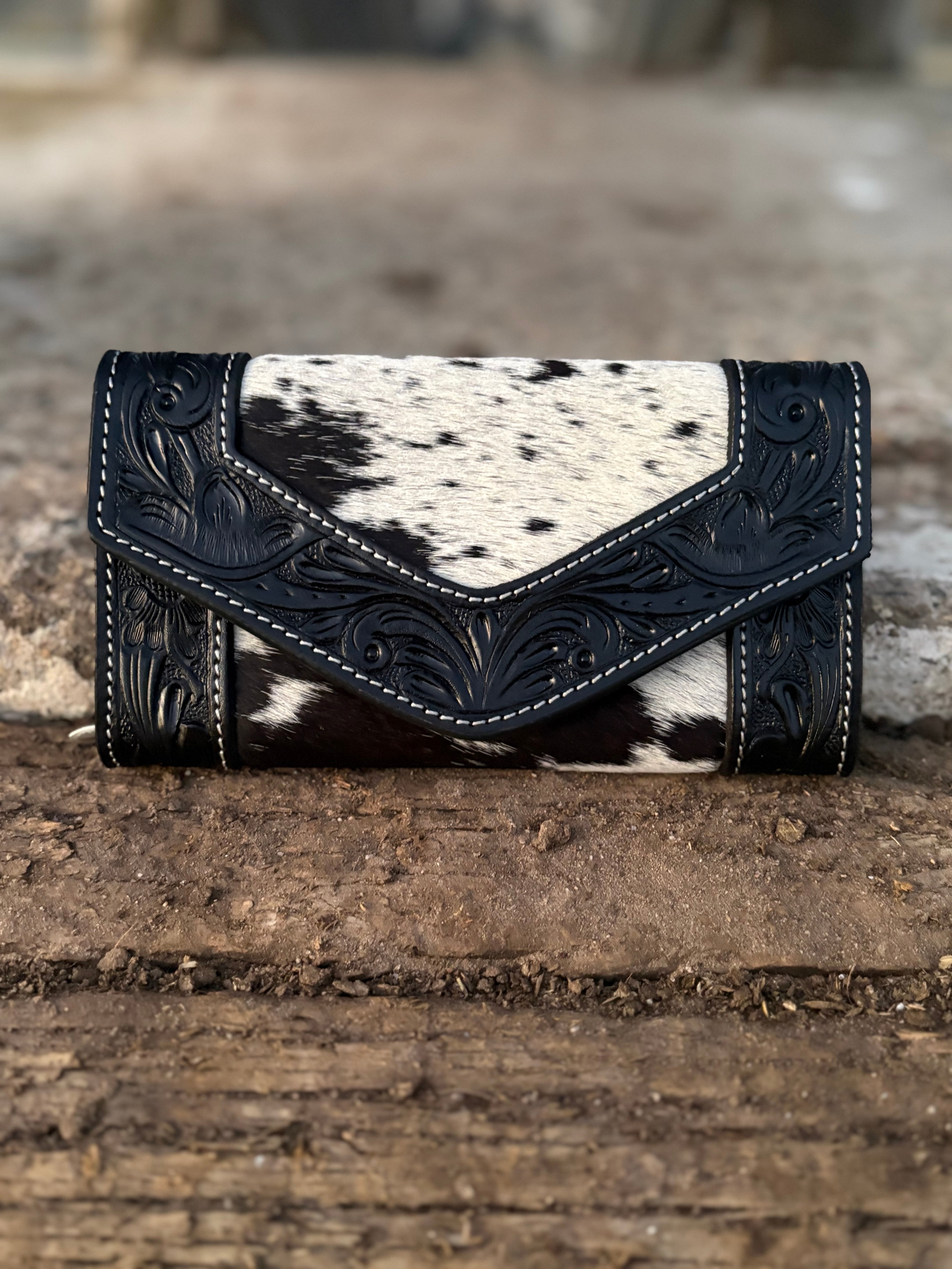 Tooled cowhide Wallet