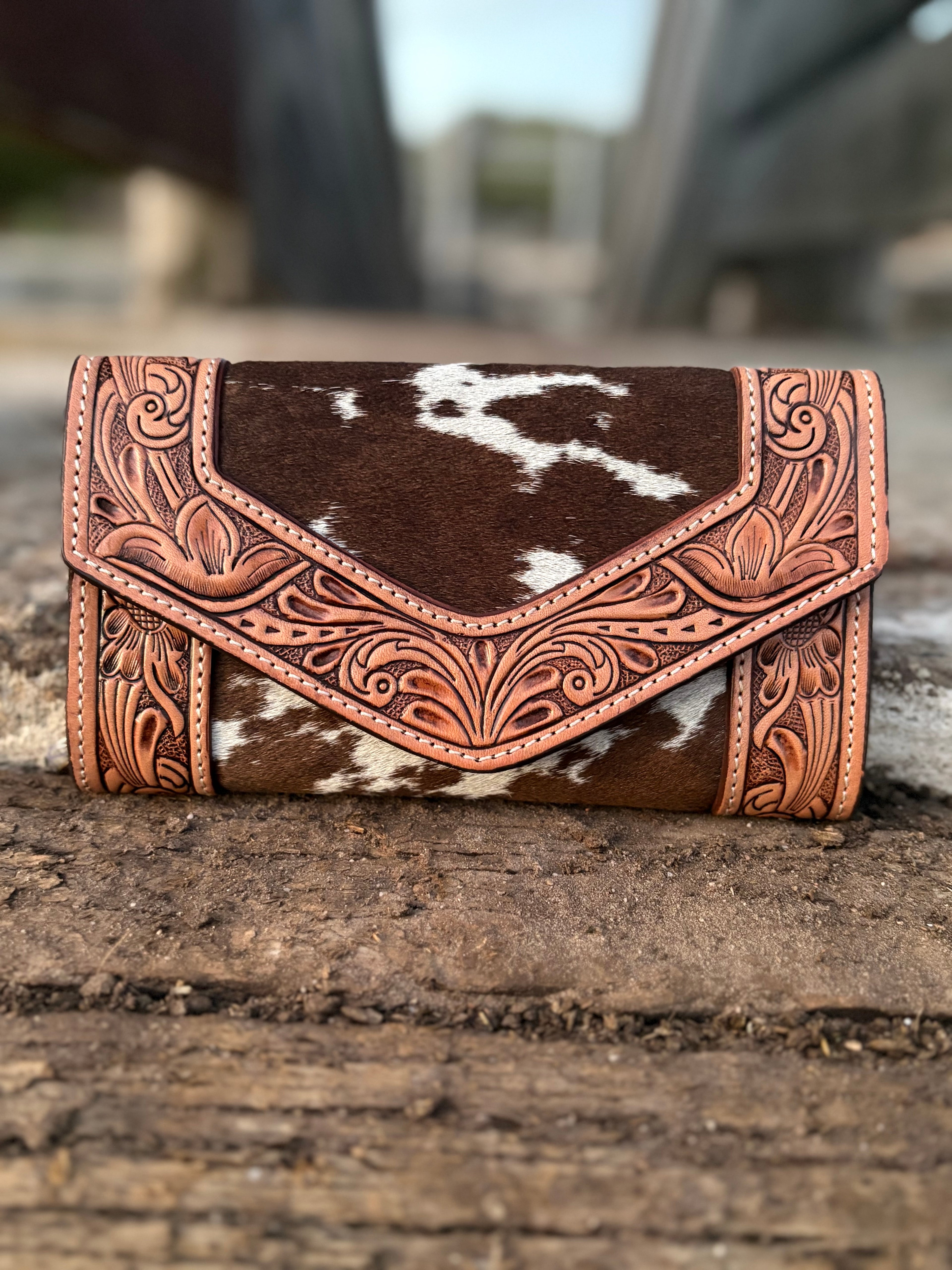 Tooled cowhide Wallet