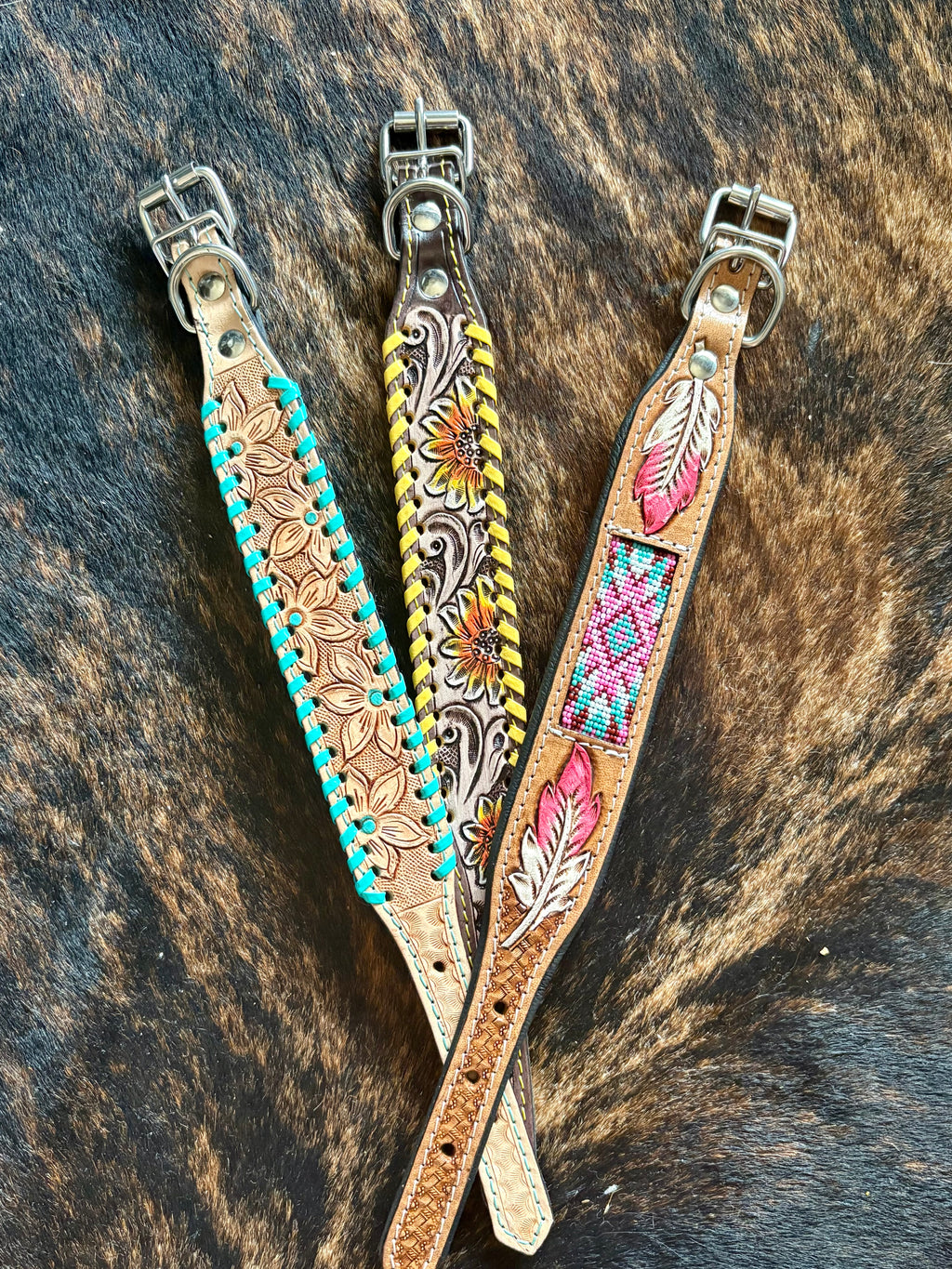Turquoise Bloom Dog Collar