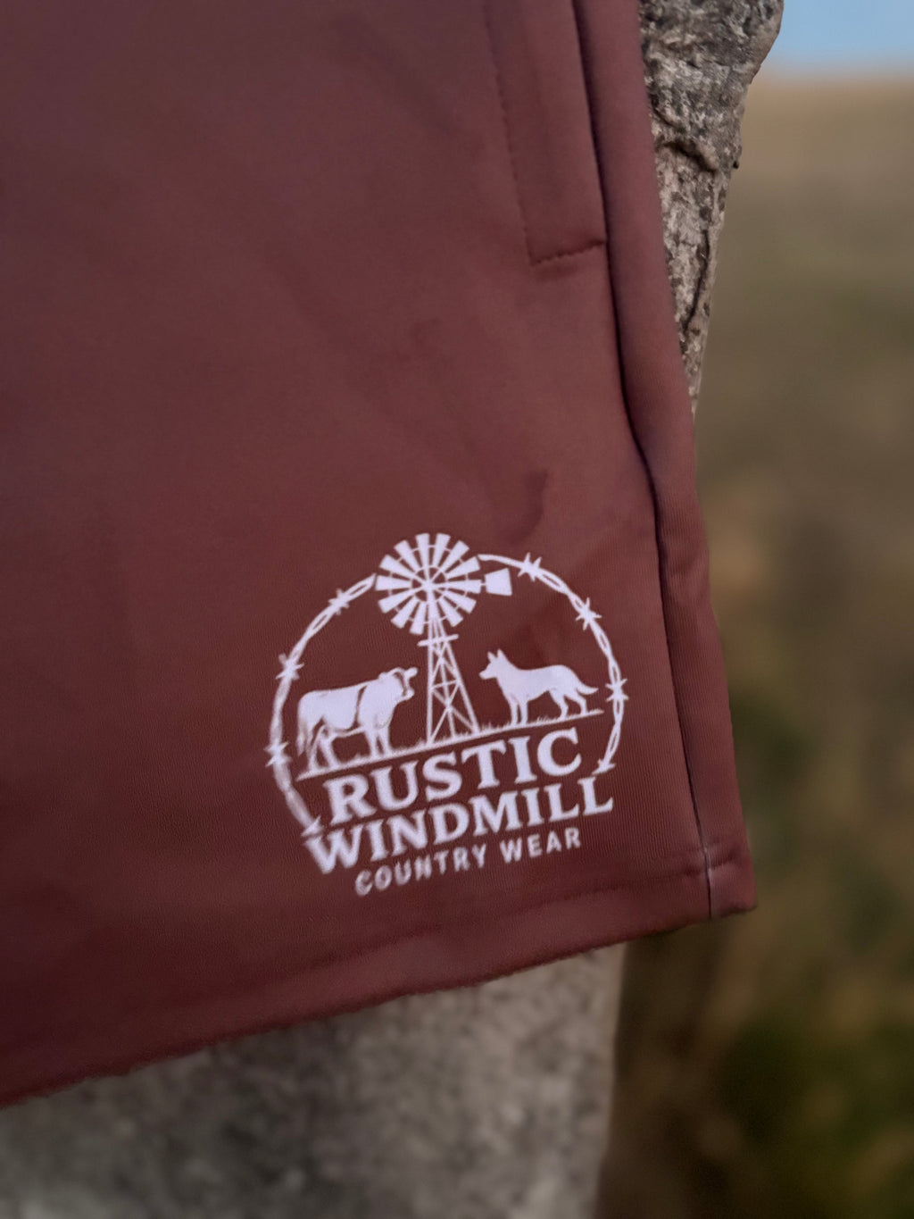 Brown Gingham Footy Shorts