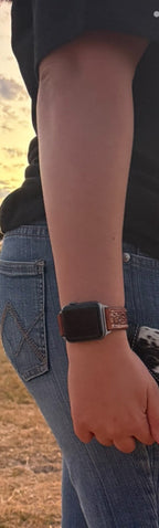Leather Tooled Apple Watch