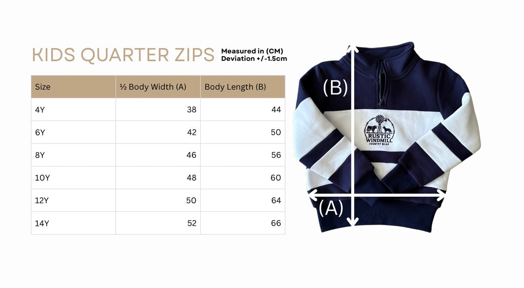Kids Brown Quarter Zips