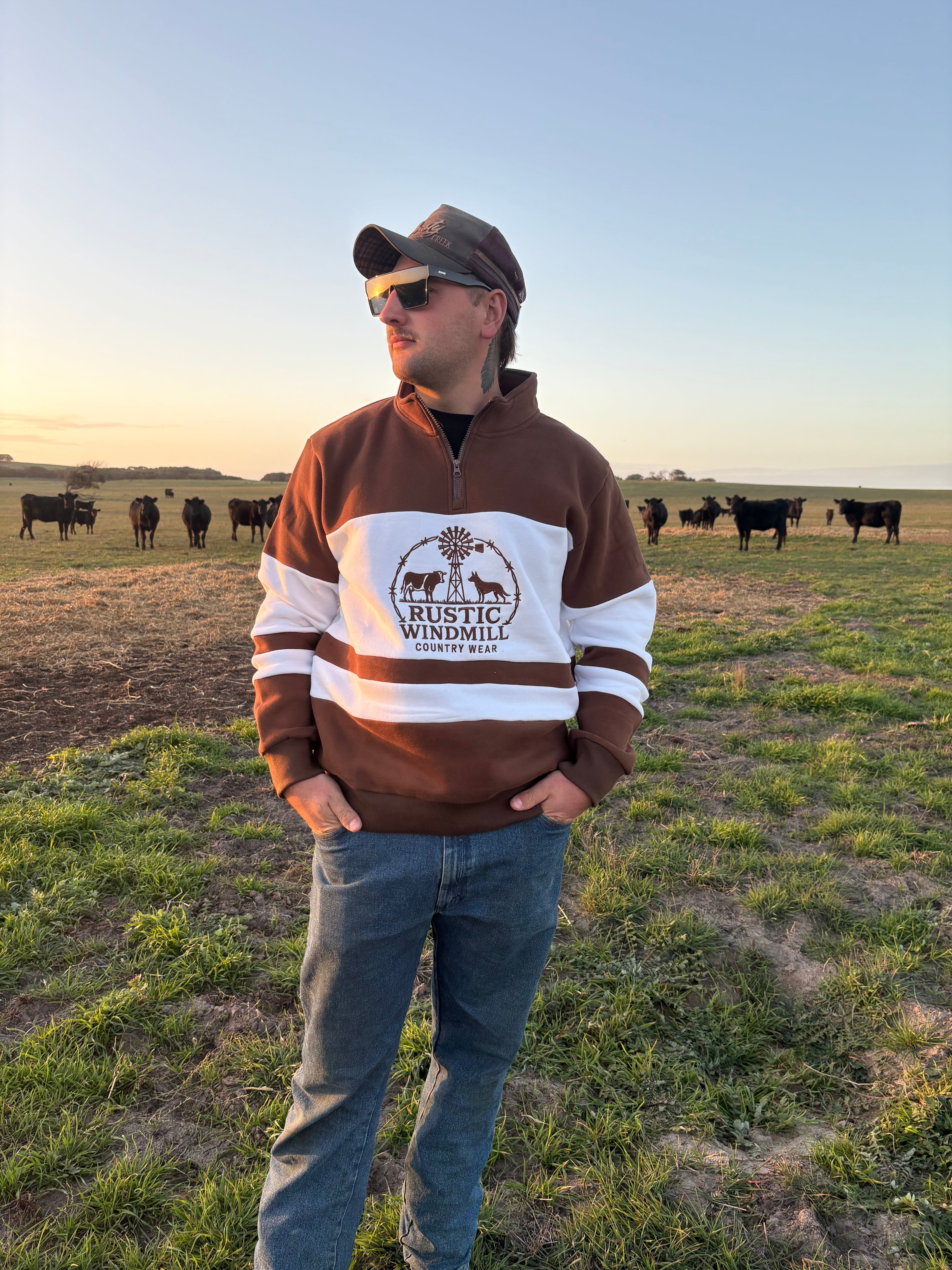 Adult Brown Quarter Zips